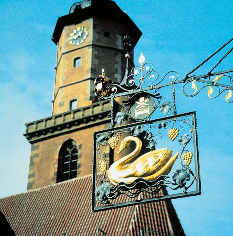 Romantik Hotel Zur Schwane Volkach Extérieur photo